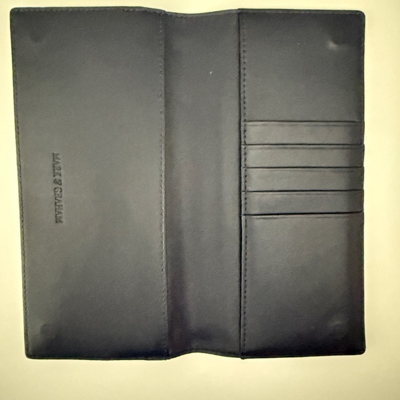 Mark & Graham Navy Leather Wallet - Picture 1 of 4